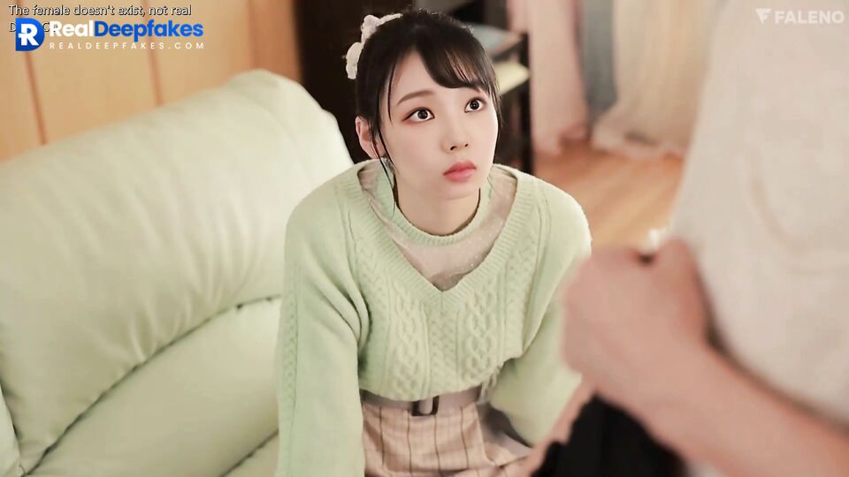 Kissing during hot jerking off - fake Karina Aespa / 카리나 가짜 포르노